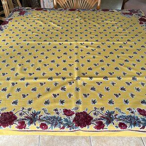 Floral Bordered Tablecloth from Musee Paul-Dupuy Museum, Toulouse, France